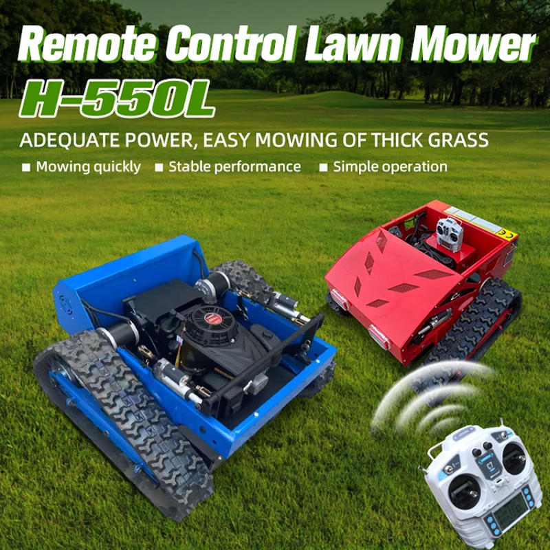 STLF EPA EURO5 All Terrain Remote Lawn Mower Robot 550mm Crawler Remote Control Agricultural Lawn Mower