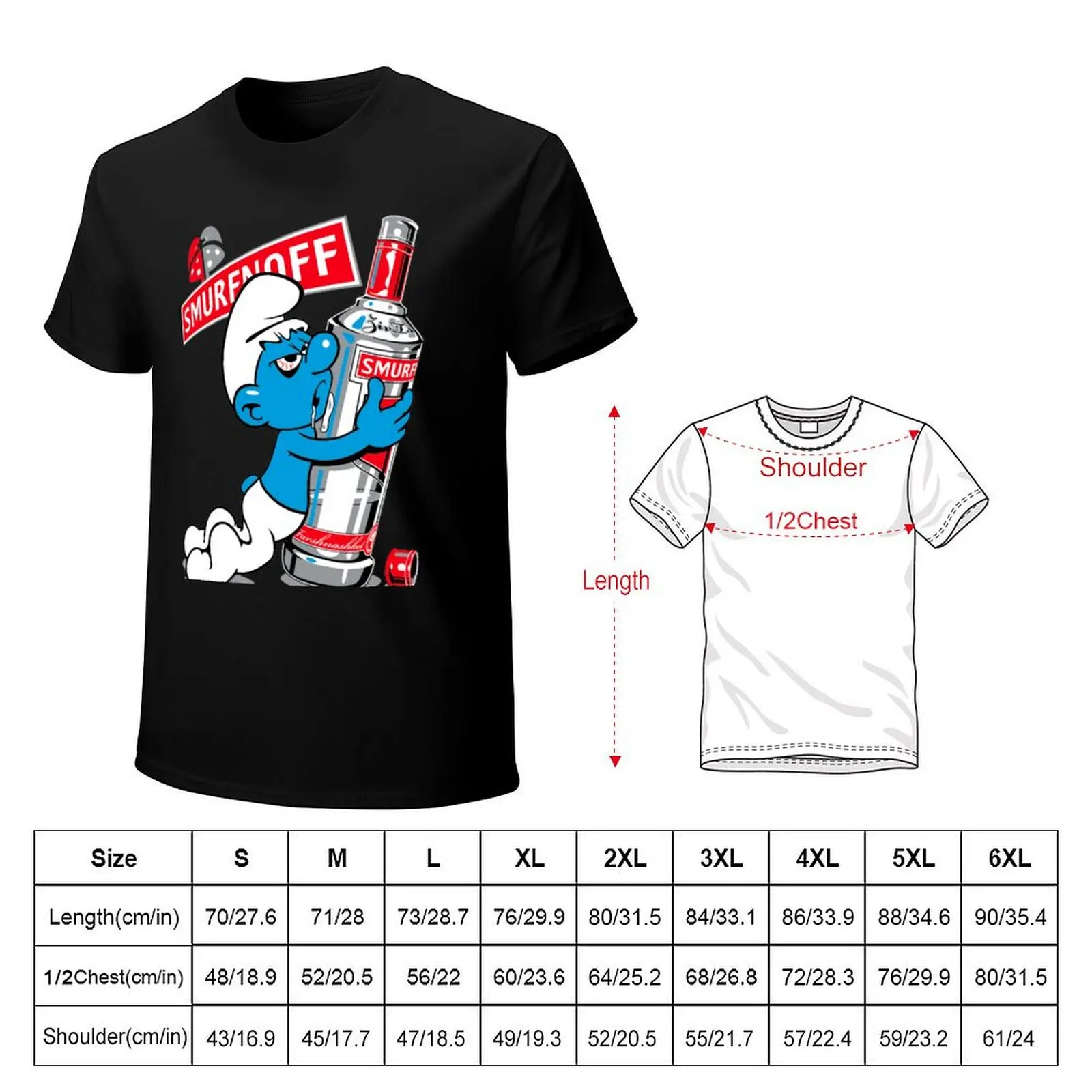 Smurfnoff Cartoon Funny T-Shirt sports fans customs design your own mens clothes