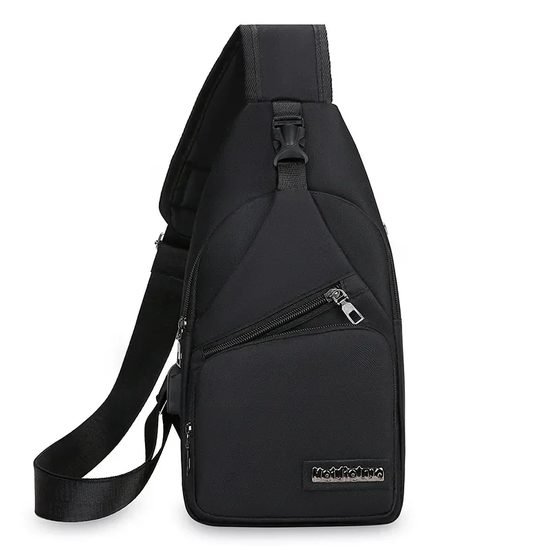 Men Casual Canvas Chest Pack Lightweight Crossbody Sling Bag Shoulder Bike Cycling Travel Daypack gallery 3