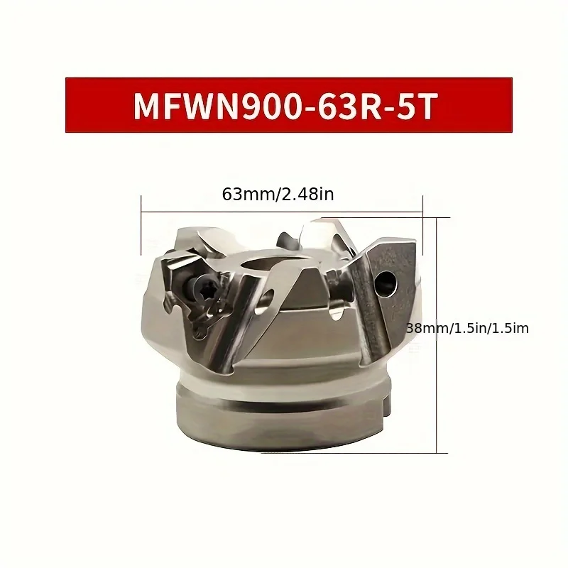 

Двусторонняя шестигранная фрезерная головка MFWN MFWN900 с вставками WNMU0806, совместимая с держателями инструментов BT, NT, HSK, FMB.