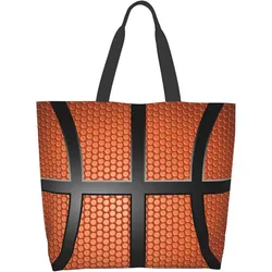 Woman Basketball Tote Handbag Large Oversize Casual Canvas Sports Mom Beach Travel Bag