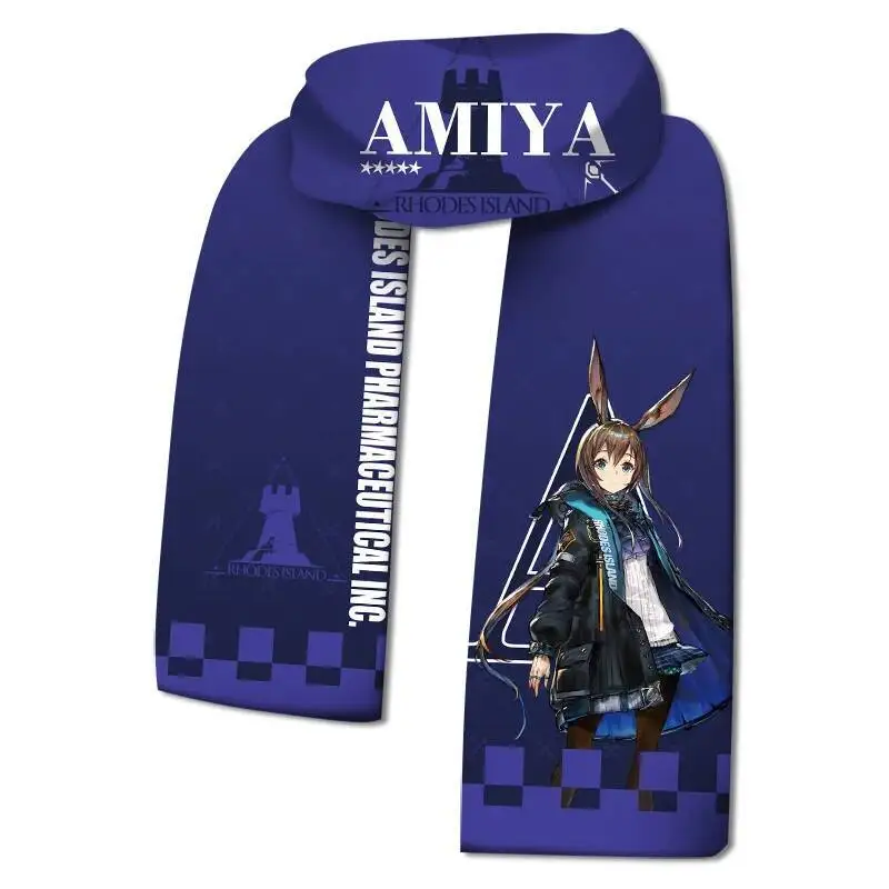 

Anime Game Arknights Cos Chen Nian Amiya Skadi Etc. Unisex Agent Japanese Double-Sided Plush Simple Warm Scarf Gift