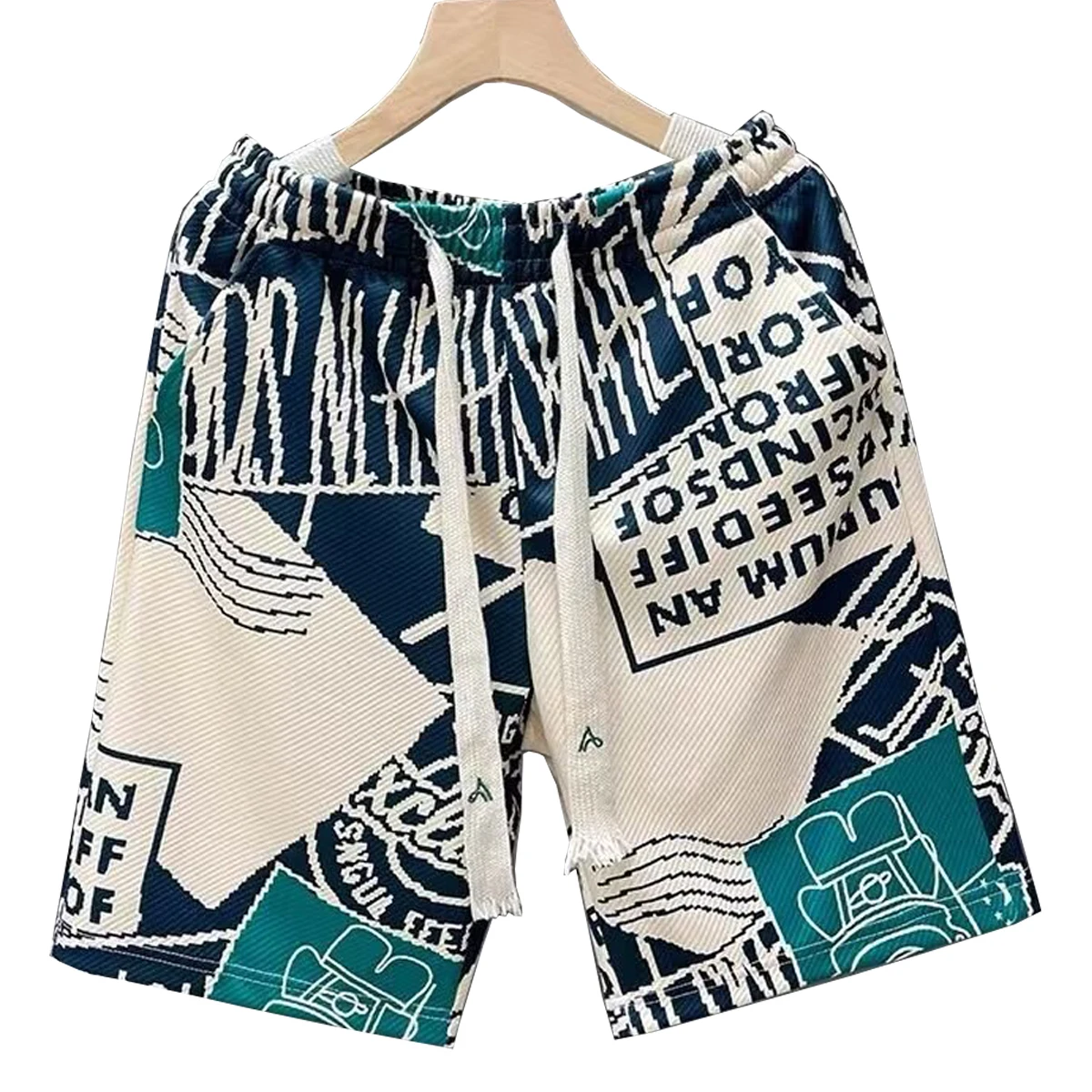 Men's Casual Shorts Summer Ultra Thin ice Silk Shorts Quick Drying Loose Fit Can be Used As Swimming Trunks Beach Pants