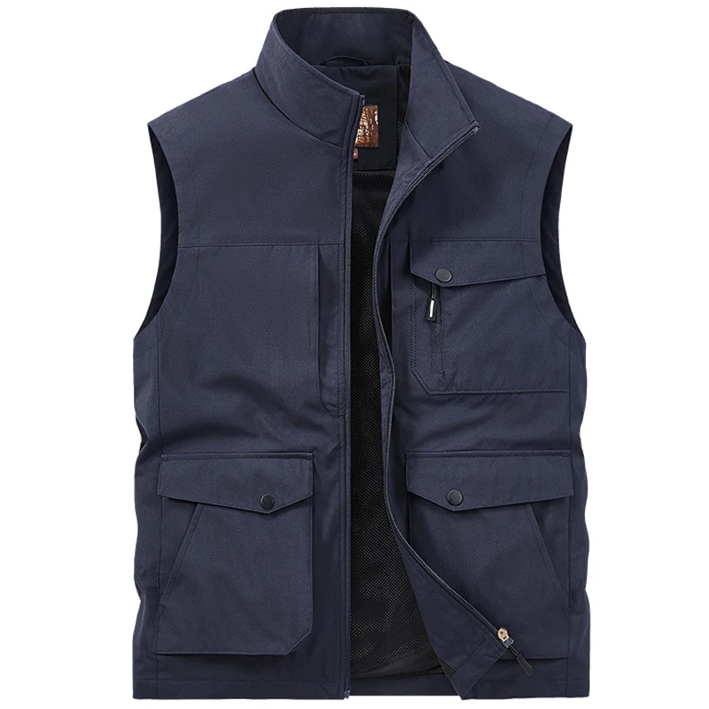 mens waistcoat Autumn winter New Solid color Men's Middle age rinsing business casual vest business casual vest M-5XL 6XL 2355