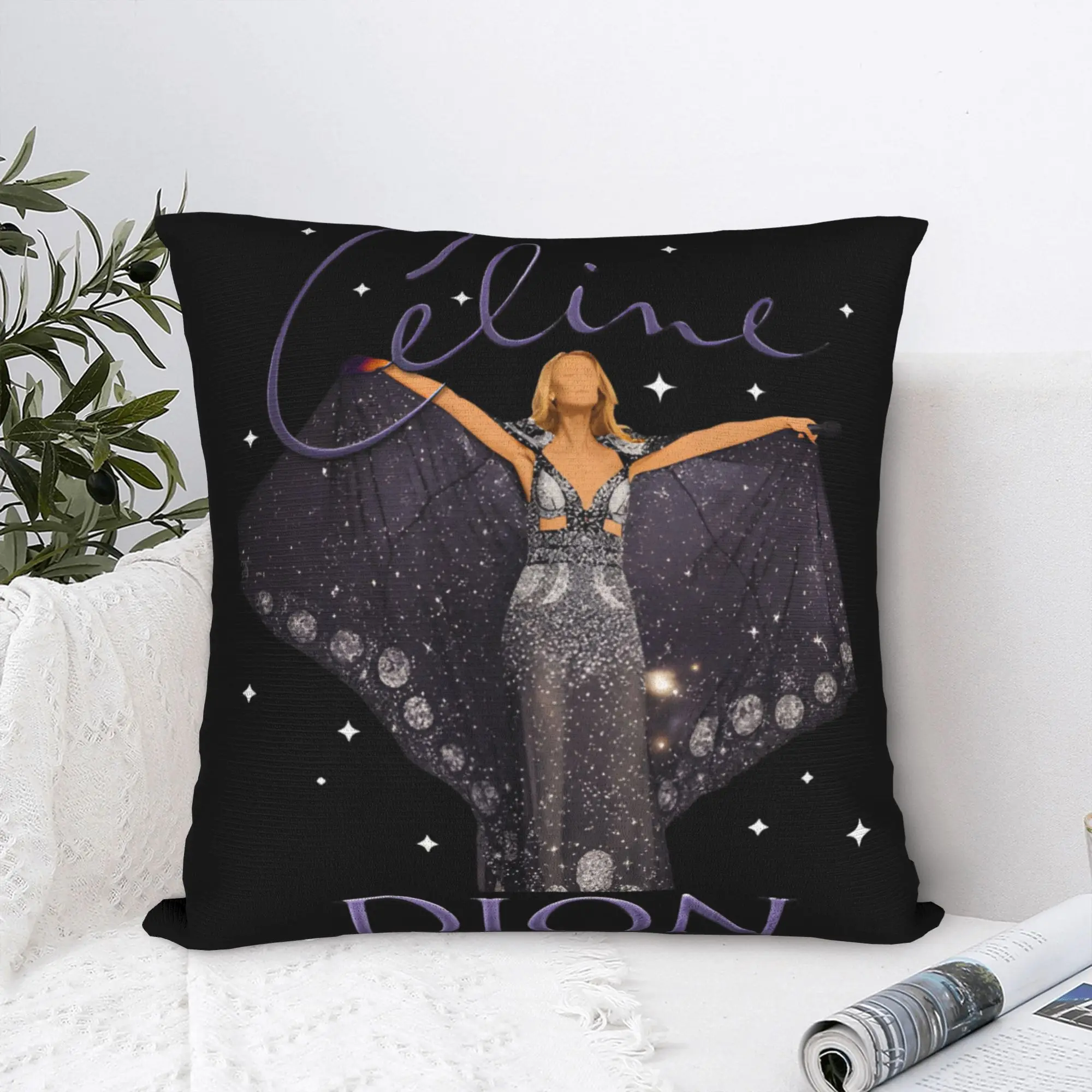Pillow Case Celine Dion Celestial Grace Soft  Pillow Cover For Chair Sofa Home Decor Kawaii Pillowcases