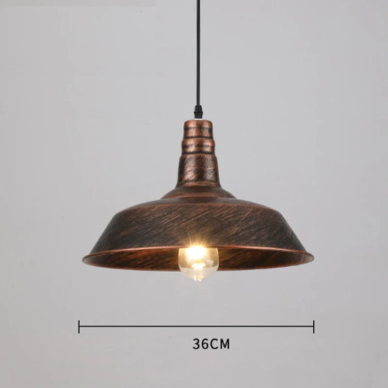 

Vintage Rust Iron Pendant Lamp Loft Hotel Bar Cafe Restaurant Dining Room Suspension Light Hanging Ceiling Chandelier