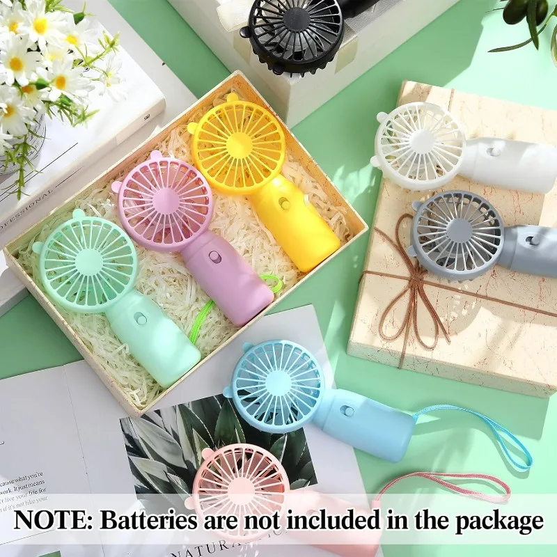 80 Pcs Mini Portable Fans Bulk Handheld Battery Operated Fan with Lanyard for Makeup Eyelash, Cooling Lightweight Pocket Persona