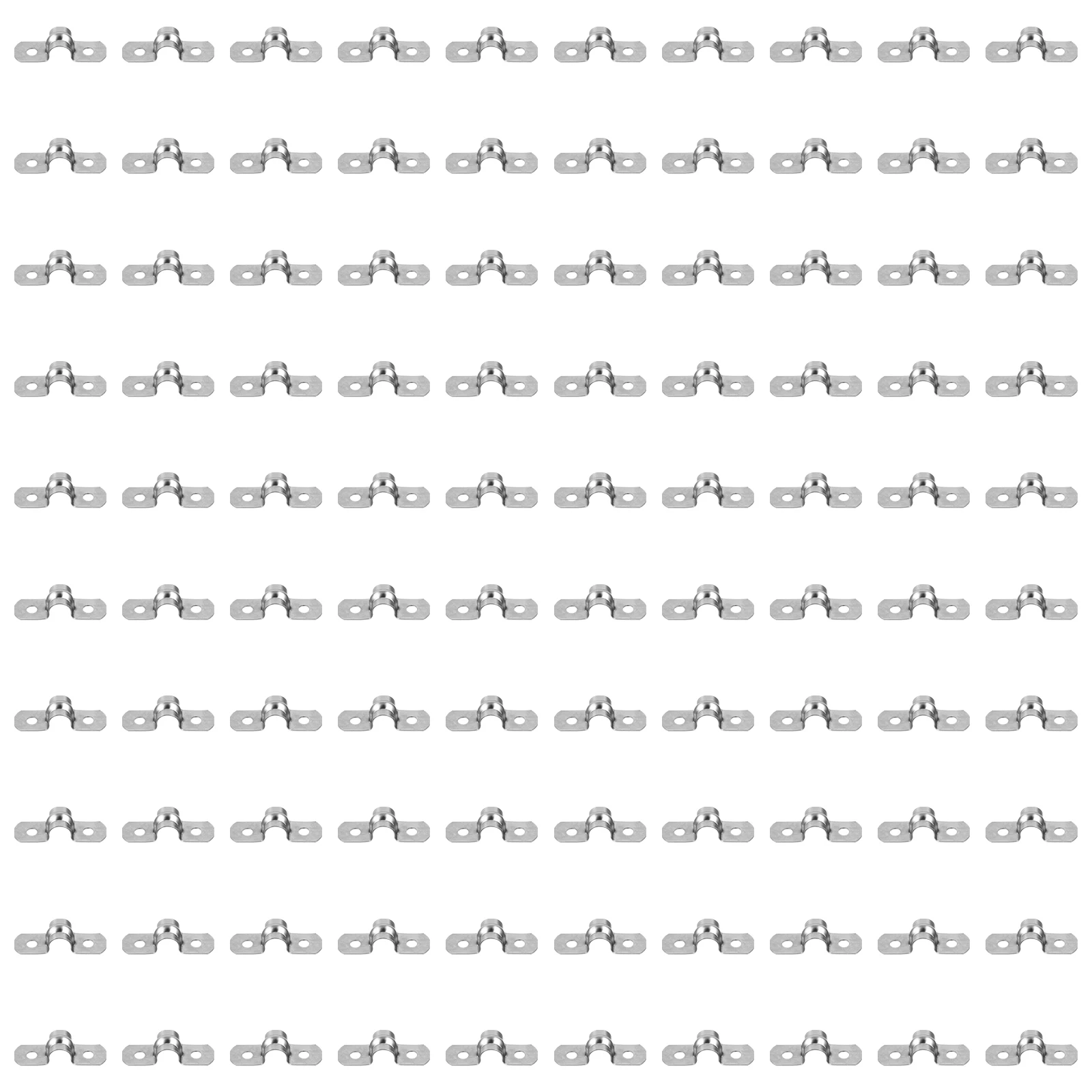 

100 Pcs Pipe Clamps Rigid Tube Clamp Thickness Square Tube Straps Hose U Brackets Rigid Pipe Strap Clamp Connecting Ring