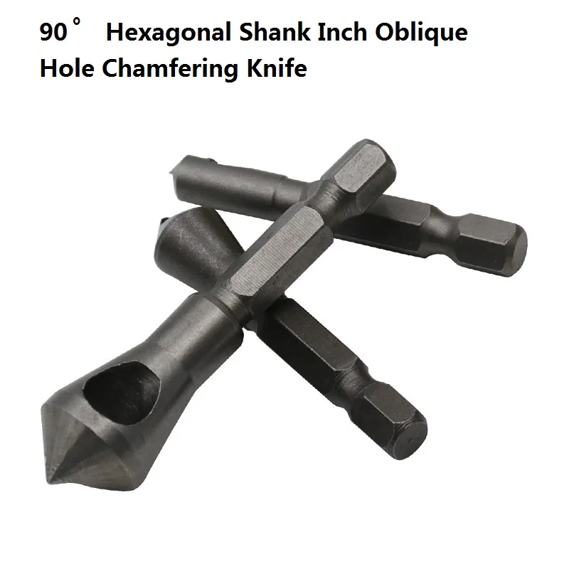 3PCS 90 Degrees Countersink Bit Deburring Drill Bits Tapper Hole Cutter Hand Tools Wood Soft Metal Plastic Chamfer