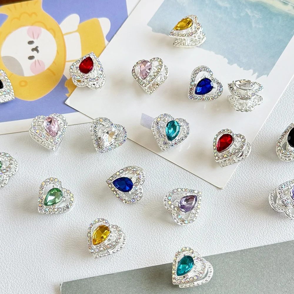 

Cordial Design 40Pcs 17*18MM Rhinestone Effect/DIY Fancy Bead/Hand Made/Jewelry Findings & Components/Heart Shape/Alloy #18878
