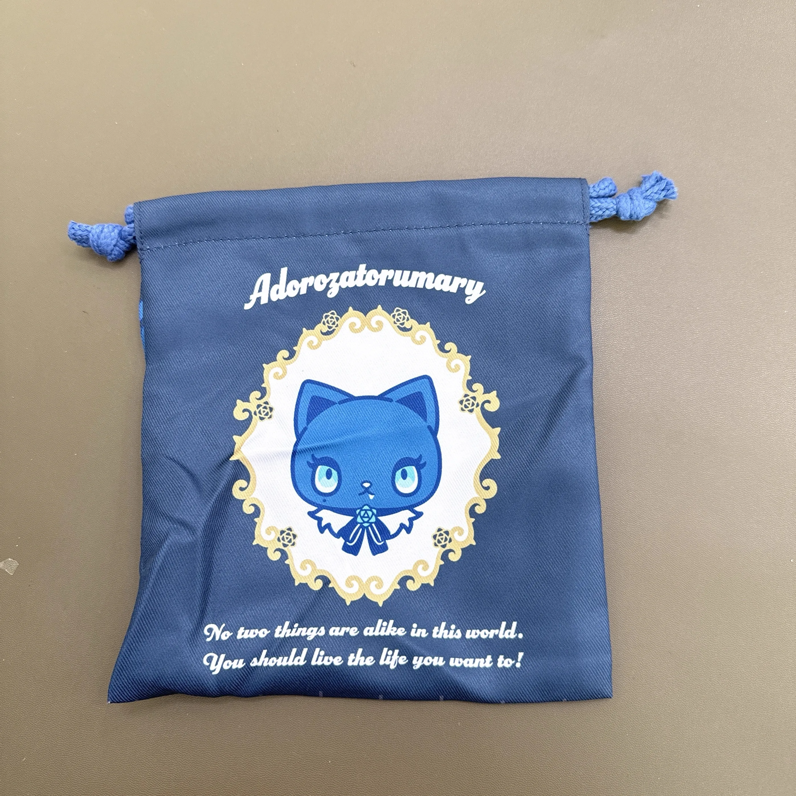 Cute Anime Adorozatorumary Cat Kids Drawstring Bags Children Girls Pocket Pouch For Women