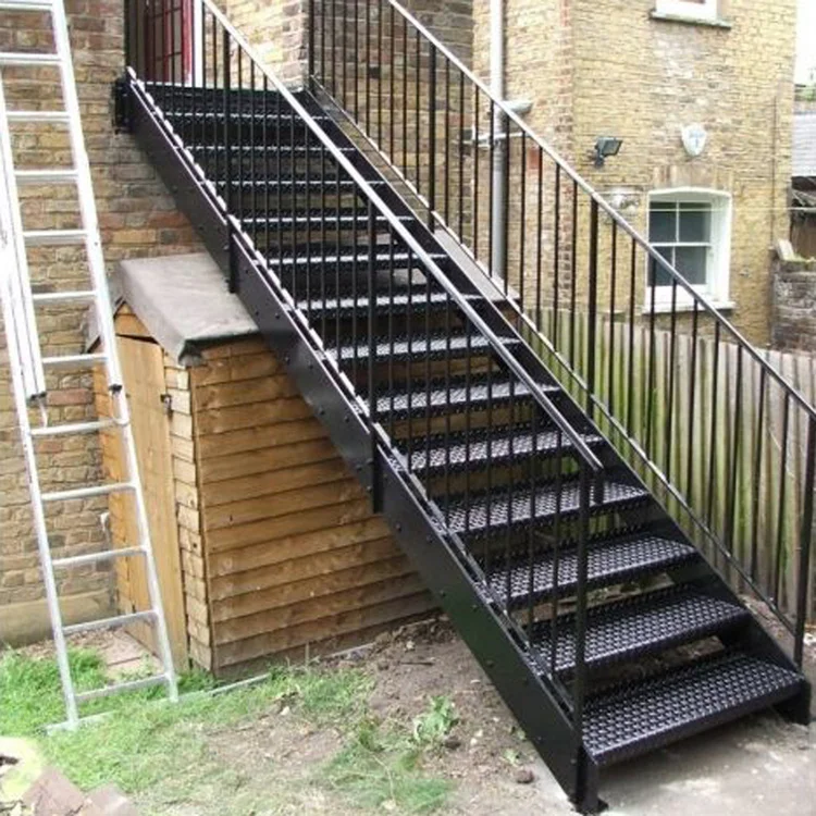 Outdoor metal safety exterior staircase design galvanized steel staircase