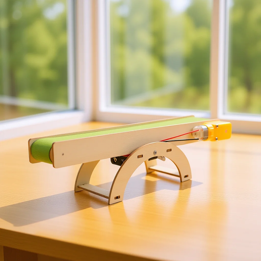 

Small DIY Electric Conveyor Belt Stem Kits 3D Wooden Assembly Educational Projects Supplies for Students Small DIY Conveyor Belt