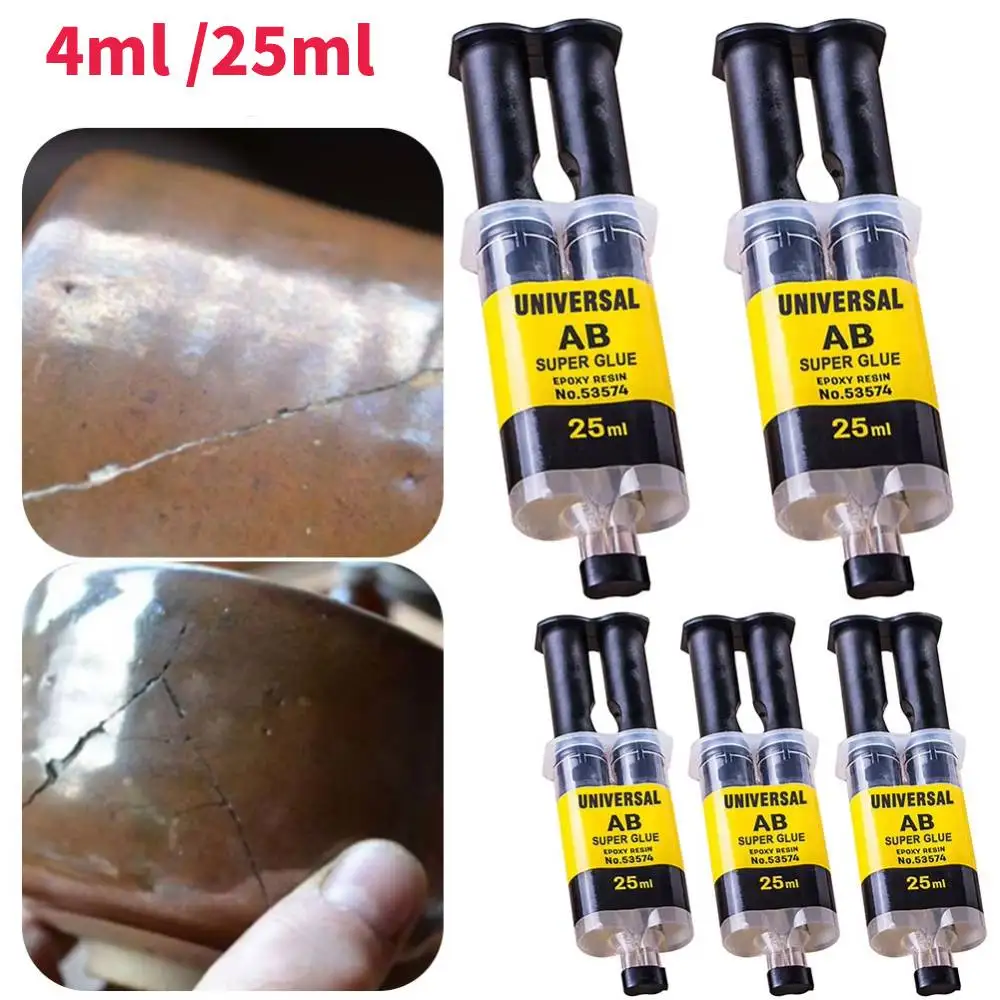 4pcs Universal Epoxy Resin Super AB Glue for Glass Metal Ceramic Woodworking Waterproof Repair Strong Adhesive Glue Super Liquid