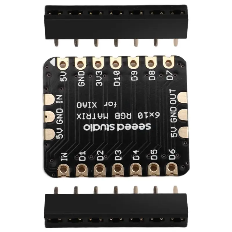 ABXF-WS2812B LED Matrix Panel Programmable Pixel Display For Seeedstudio-XIAO DIY Lighting Projects XIAO-6X10-RGB-Matrix
