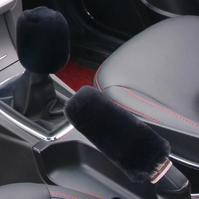 Winter Plush Car Handle Cover Set 4