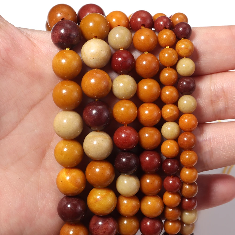 Jewelry Making Gemstones - خرز حجر طبيعي بلون صفار البيض