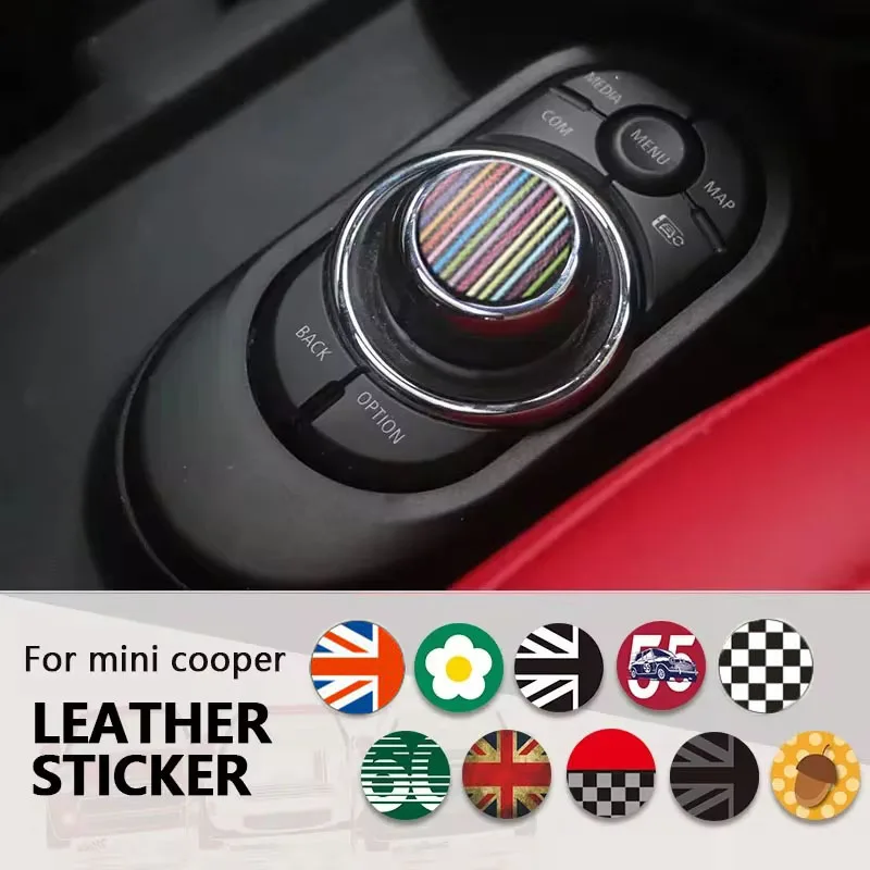 

Car Central Control Multimedia Button Cover Trim Knob Sticker For mini cooper F55 F56 F57 Car Accessories Interior Stickers