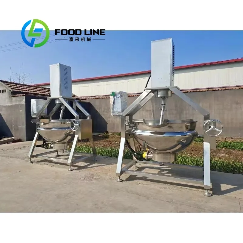 Industrial Automatic Tilting Planetary Gas Electric Motor Food Cooking Mixer Machine Sauce Jacketed Kettle Pot