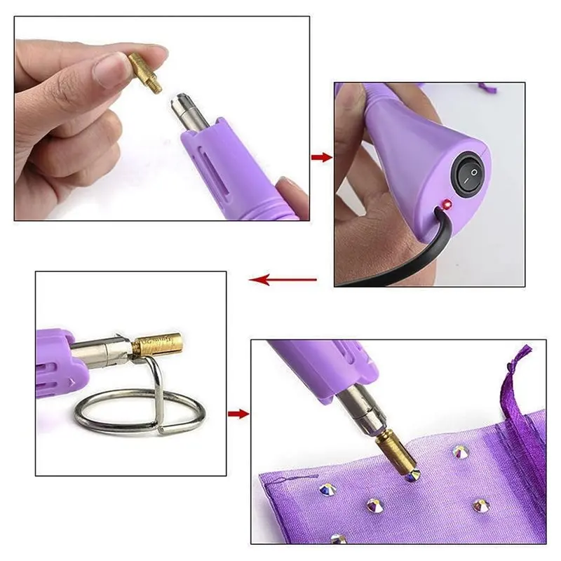 Hot Melt Rhinestone Setting Tool DIY Setting Pen EU Plug