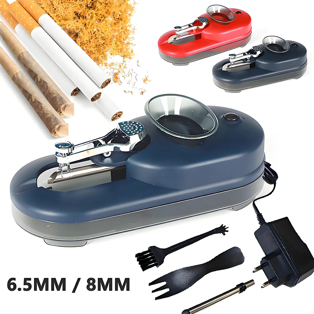 

Ele ctricCigarette Rolling Machine, Tobacco 6.5MM/8MM Injector Filling Machine Can Grind Filled With Tobacco For Cigarette Tubes