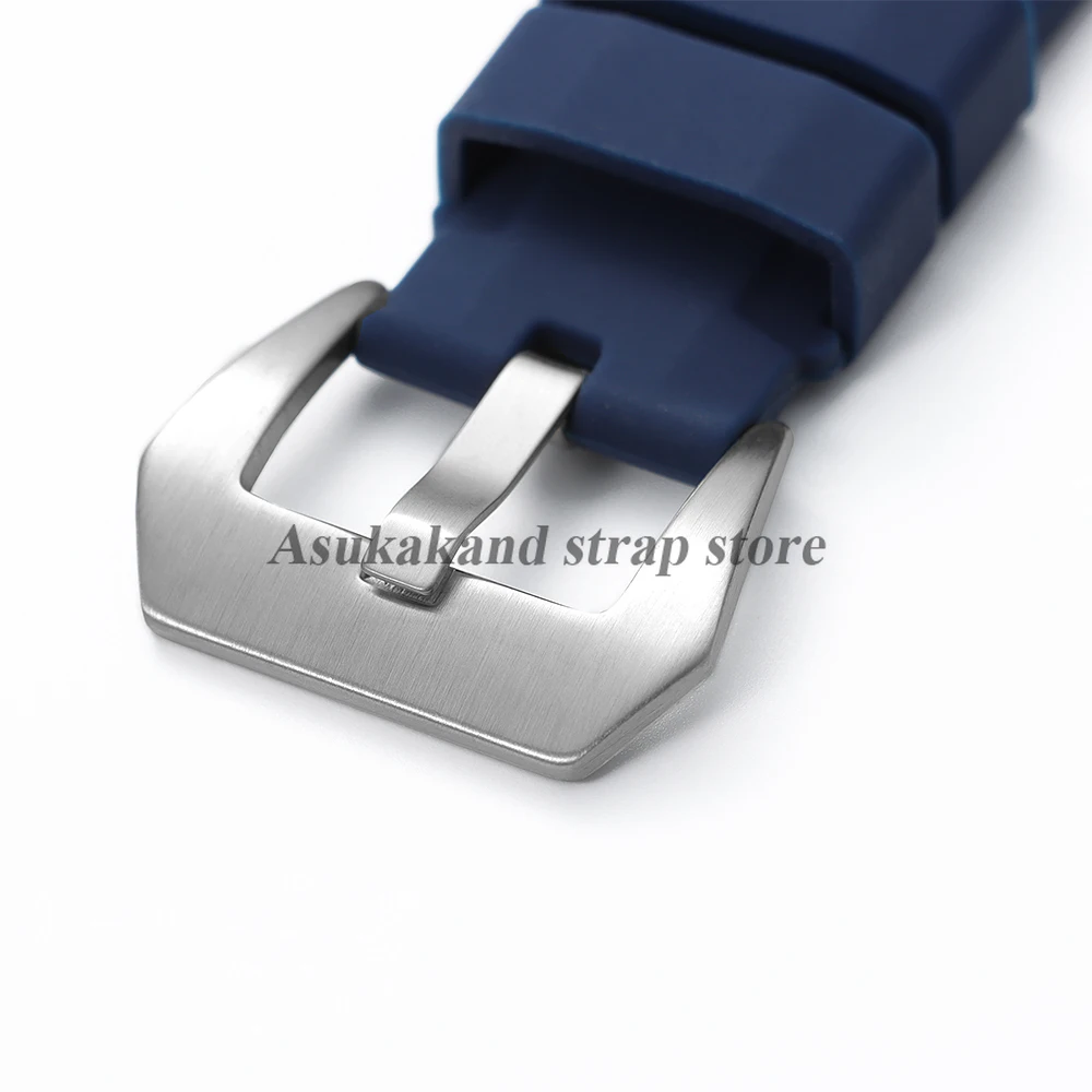 22mm 24mm 26mm para panerai pulseira de silicone para submersível pam441/351/111 borracha à prova dwaterproof água pulseira macia esporte bandas