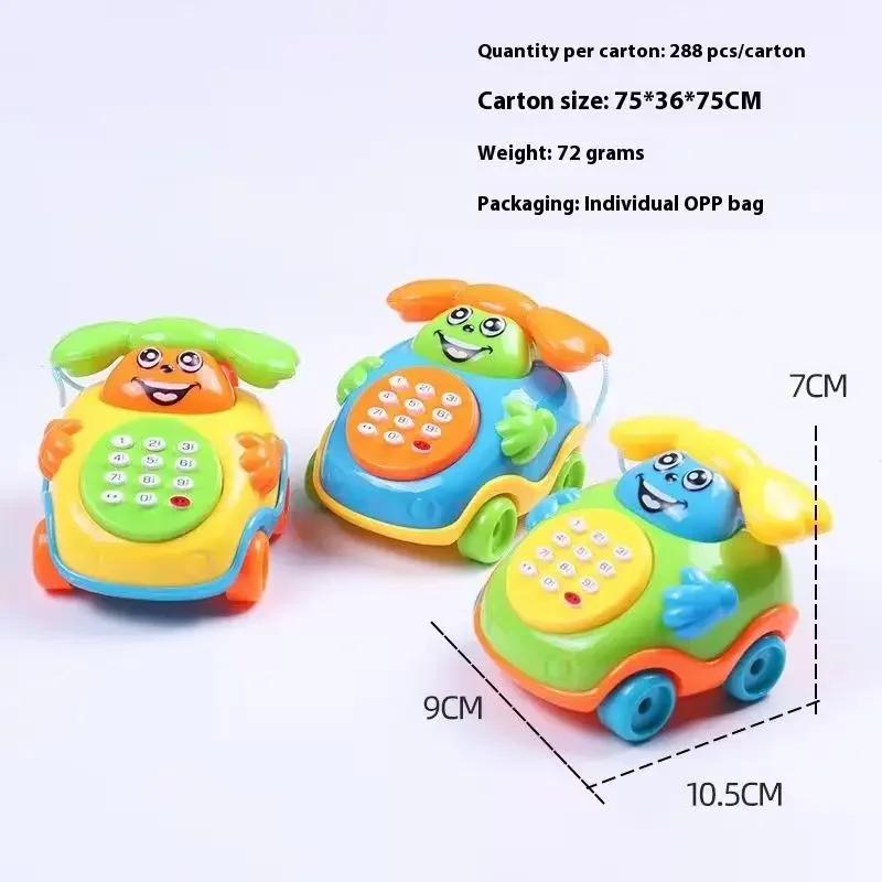 1 pçs educacional cedo dos desenhos animados música carro máquina brinquedos elétricos crianças cantando telefone carro brinquedo educação jogo para crianças presente