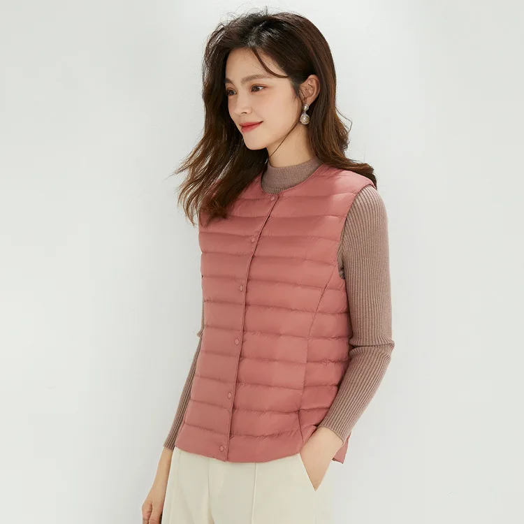 Lightweight Packable Hooded Down Jacket Women Autumn Winter 90% Down Fill Base Layer Jacket Female Solid Color Casual Down Coats