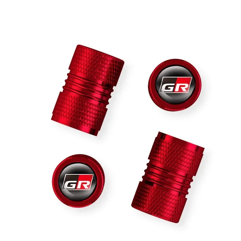 4Pcs Car GR Sport Wheel Tire Stem Air Valve Caps For Toyota Gazoo Racing GR86 Mirai Prado Avensis Plugs Auto Accessories