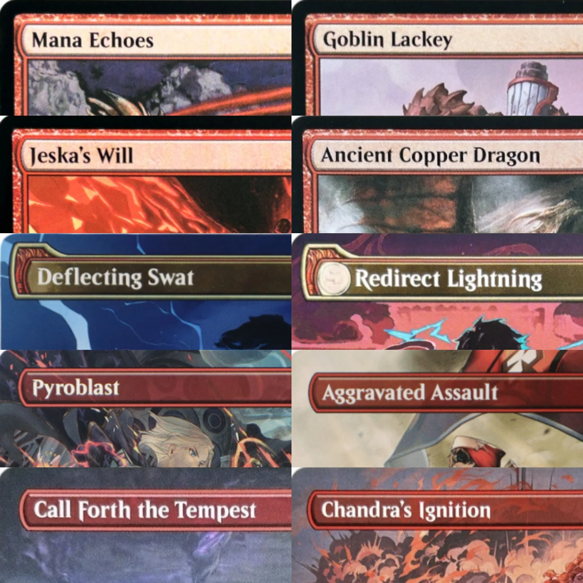 LK24 Aggravated Assault Etali, Primal Conqueror Pyroblast Redirect Lightning High-Quality TCG Proxy Cards (Black-Core)
