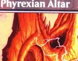 ”Phyrexian Altar“ Custom TCG M Proxy Black Top Quality Proxy Playing Cards Board Game Deck Trading Cards