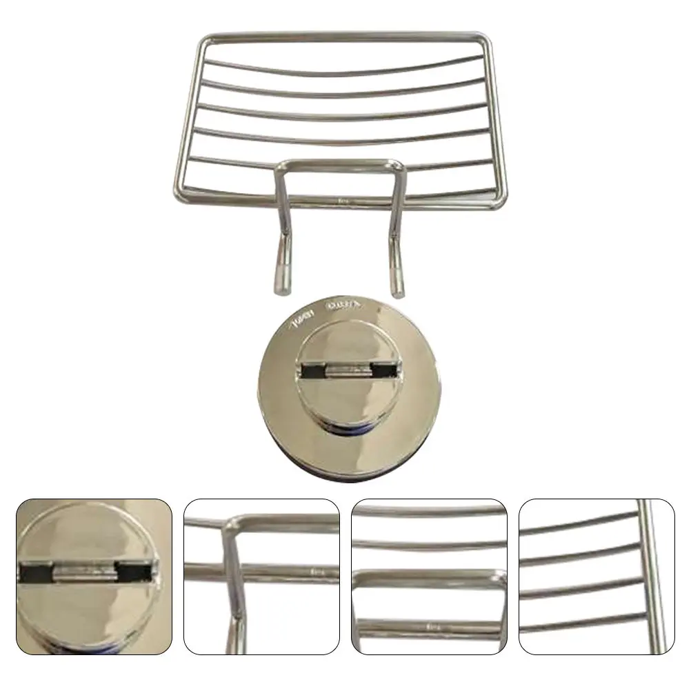

Stainless Steel Vacuum Soap Holder with Premium Rubber Suction Cup Easy Install Rust Resistant Waterproof Soap Dish for Home Use