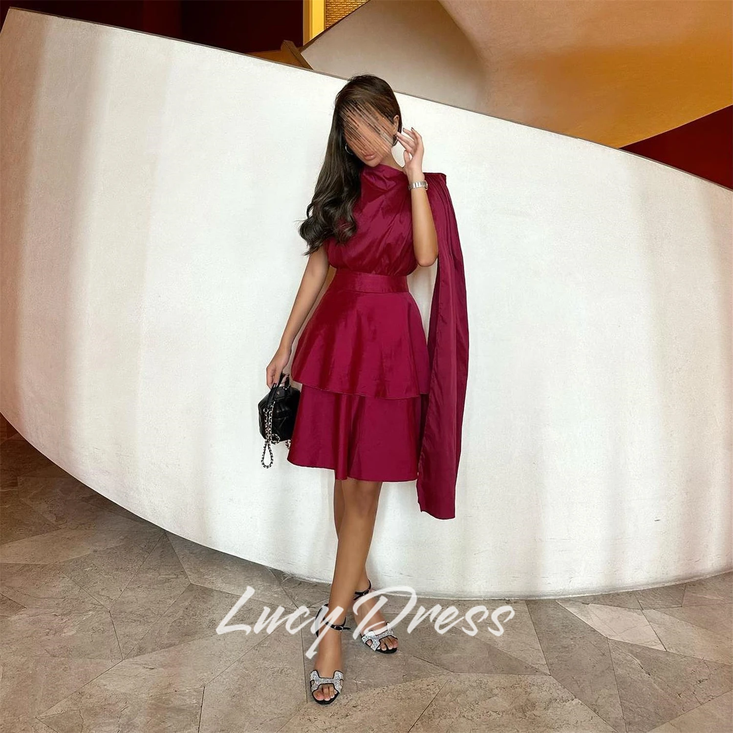 

Lucy Customized Wedding Party Dresses Prom Dress Red Elegant Cocktail Dresses 2026 Woman Special Occasion Dress Short Skirt Gala