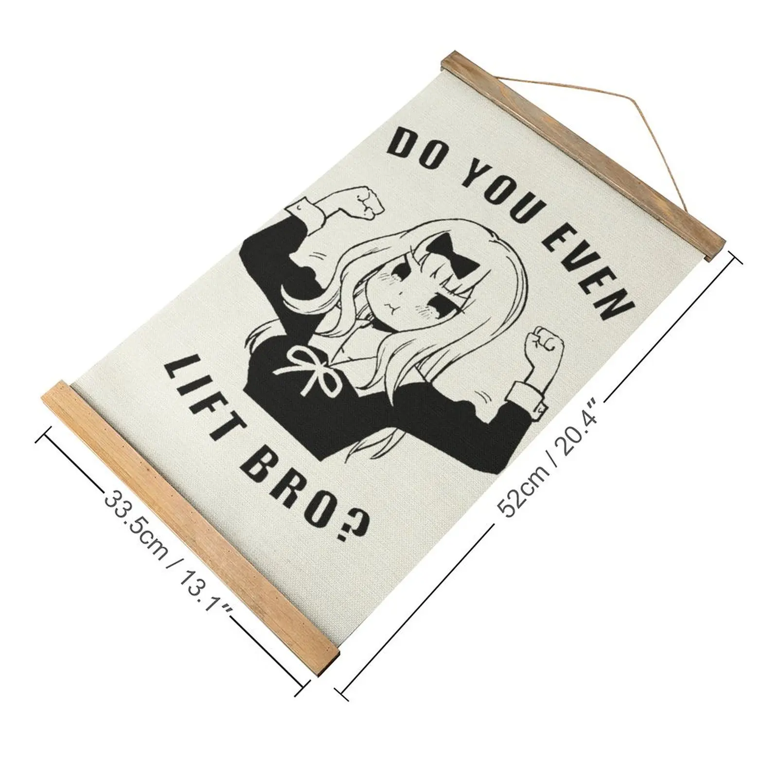 Graphic Cool Kaguya Sama Do You Even Lift Essential F Canvas Hanging Picture Wall Decoration Humor Graphic Restaurant   Draw Sty