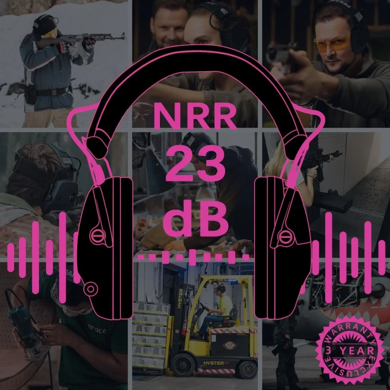 PROHEAR 2 ชิ้นยิง Earmuff ยุทธวิธี NRR 23dB ลดเสียงรบกวนป้องกันหู Muffs หูสําหรับล่าสัตว์ปืนช่วง