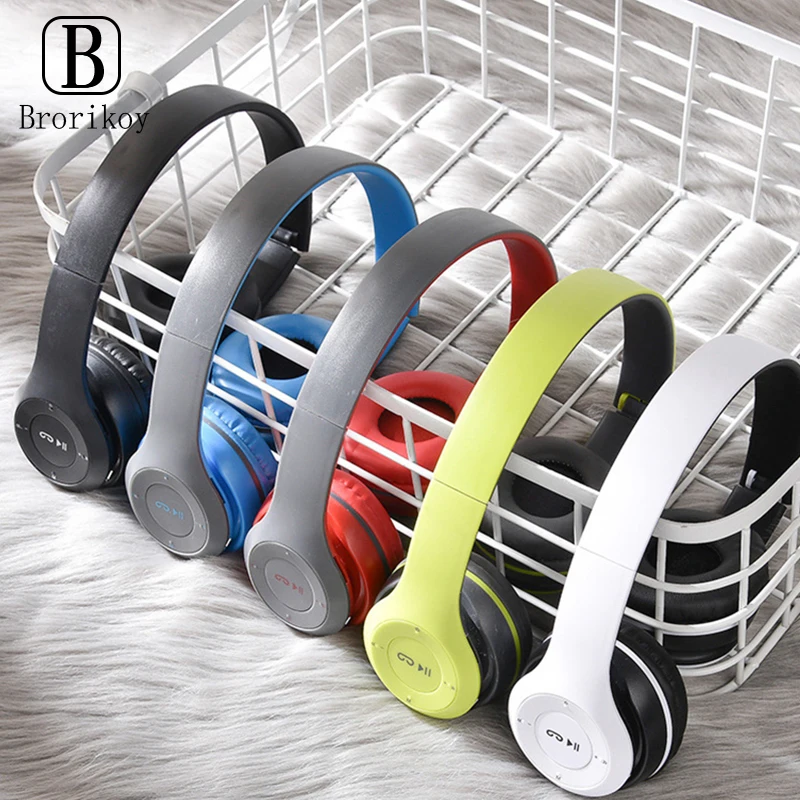 P47 Беспроводные наушники Bluetooth 5,0, складные HIFI стерео бас для музыкальных игр, наушники для девочек для iPhone XiaoMi