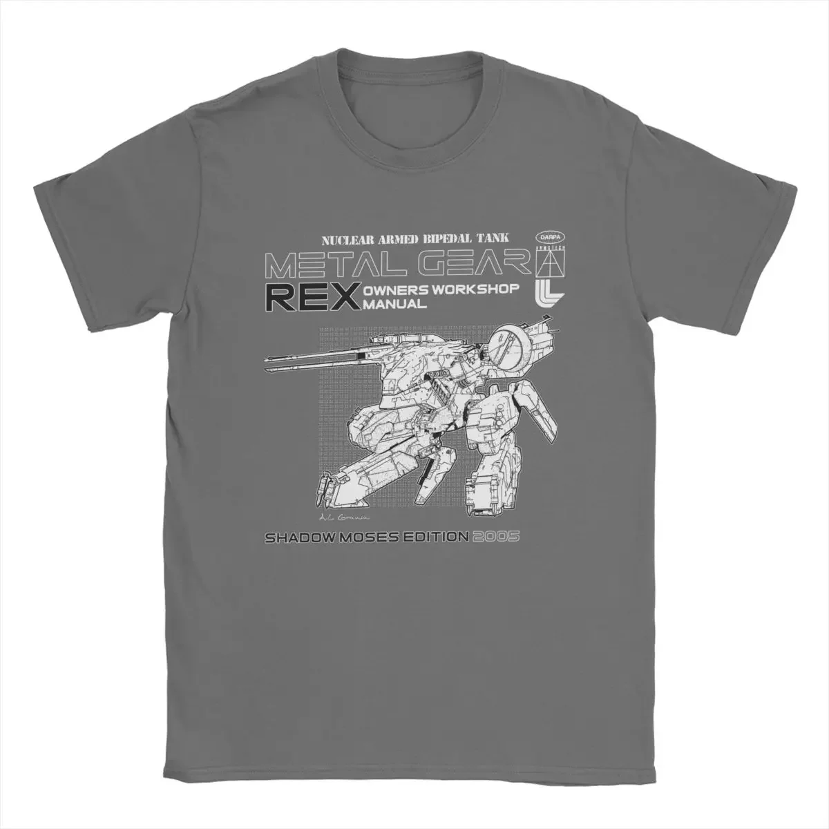 T Shirt Metal Gear Solid Rex Manual Funny harajuku men's t-shirts 100% Cotton Tee Round Collar Short Sleeve New Arrival Clothes