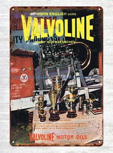 ديكور المنزل الداخلي علامة Valvoline 1965 زيت المحرك المعدني من القصدير