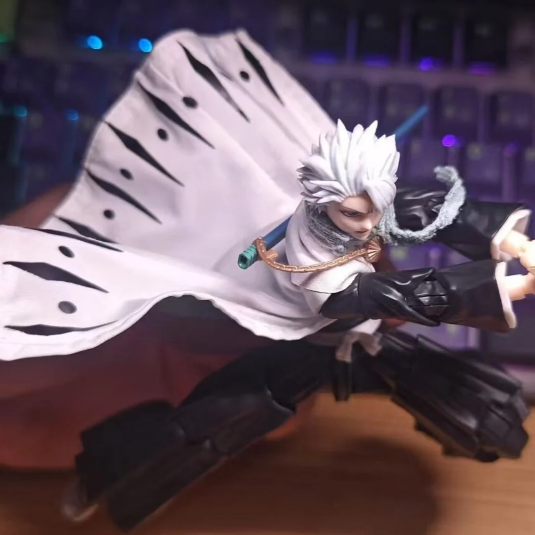 Bleach Anime Hitsugaya Toushirou Shf Cloak Built In Iron Wire Handmade Clothes Is Suitable for 1/12 Size Movable Humanoid Toys