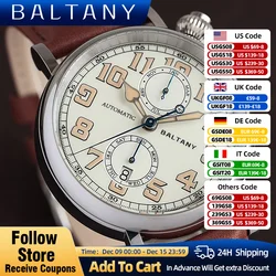 Baltany Avigating Homage Wristwatch 41mm Miyota 9122 Complete Calendar 5BAR Sapphire Crystal Luxury Stainless Steel Polit Watch