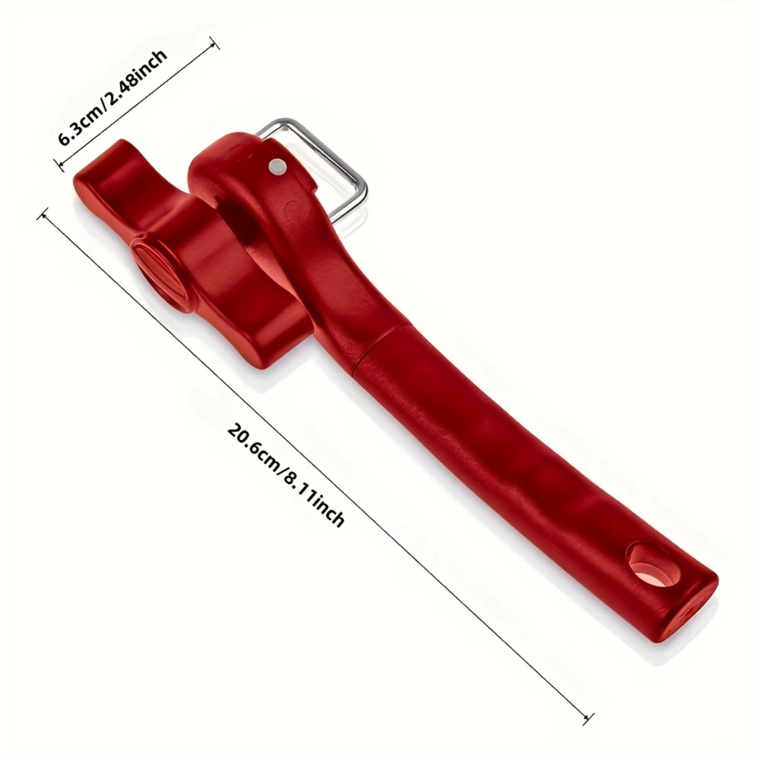 Abrelatas de un solo mango, abridor de botellas, herramienta de apertura manual para el hogar, tapa de borde liso, perilla de giro fácil, uso no eléctrico