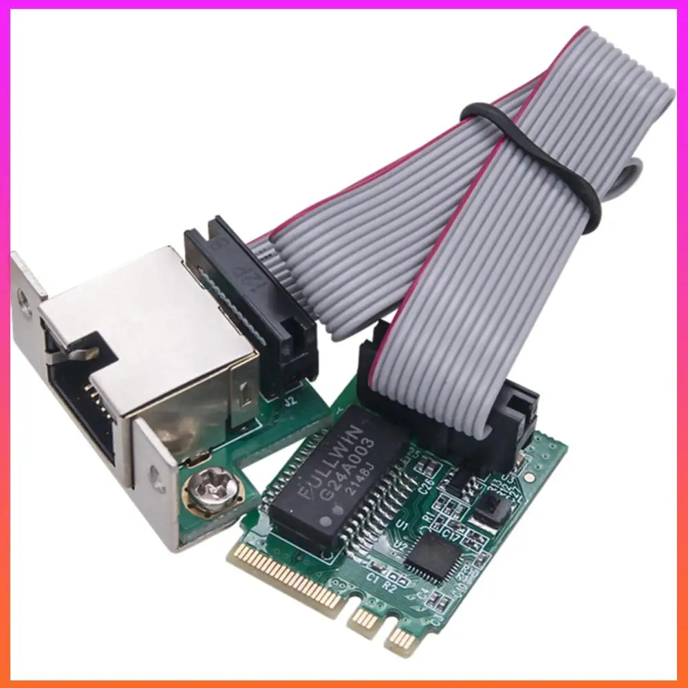 Kartu Jaringan M.2 10/100/1000Mbps Gigabit LAN Card Port Tunggal RJ45 M.2 A+E Adaptor Ethernet Chip RTL8111H untuk Windows Linux
