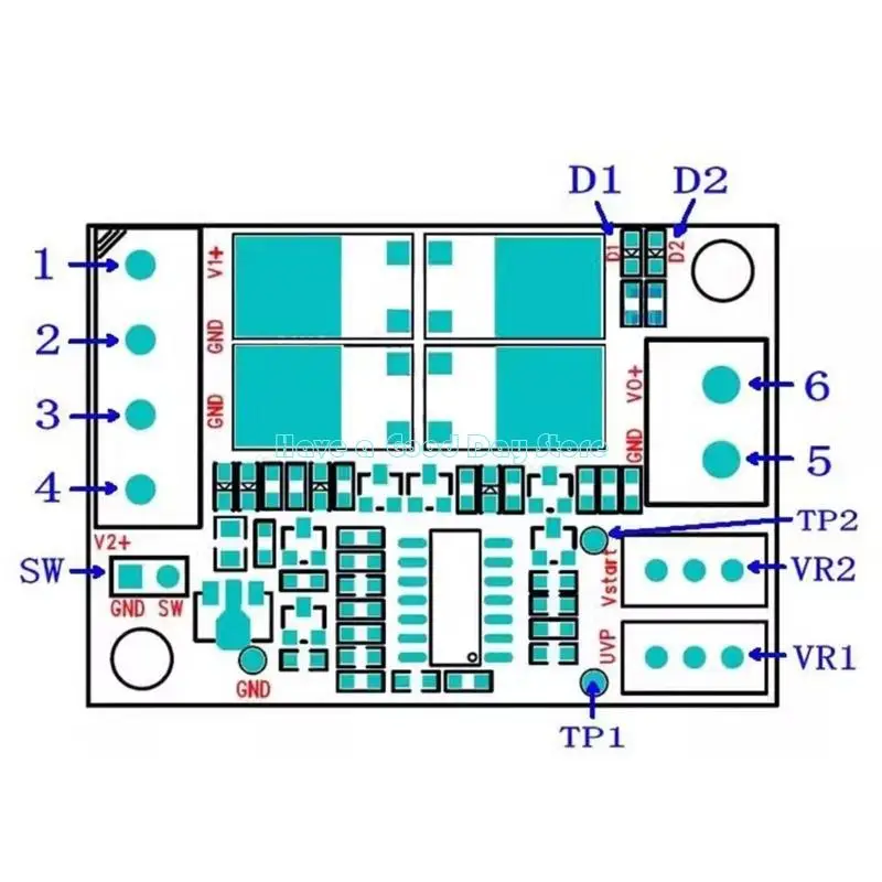 462D 이중 전원 스위칭 모듈 UPS 무정전 전원 공급 장치 이중 저전력 차동 이상적인 다이오드 지원