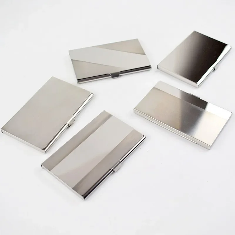 

Waterproof Stainless Steel Silver Aluminium Metal Case Box Business ID Name Credit Card Holder Cover Namecard Cardcase