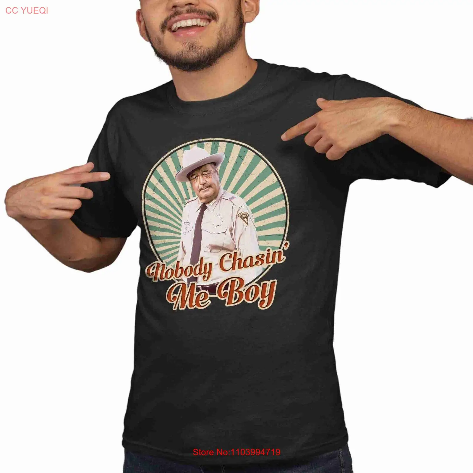 Smokey and The Buford T. Justice Nobody Chasin' Me Boy Vintage Light T-Shirt