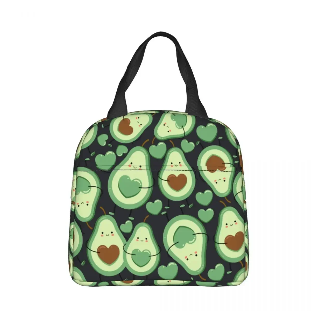 Cute Avocado Fruit Insulated Lunch Bags Thermal Bag Meal Container Leakproof Tote Lunch Box Food Bag Beach Picnic