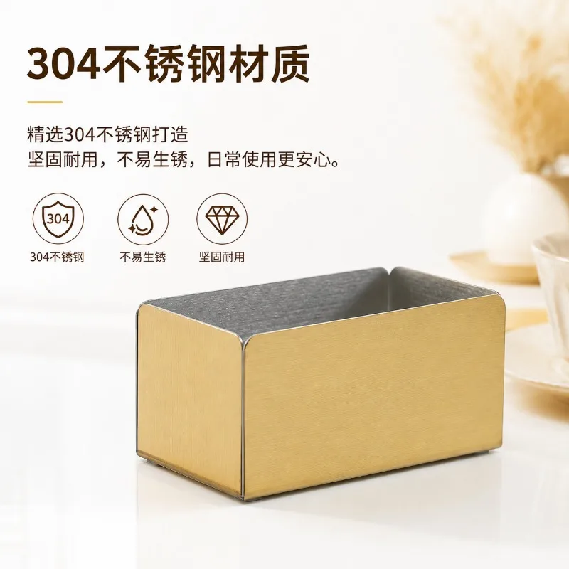 304 stainless steel tea bag storage rack cotton swab storage tank bar counter mini
