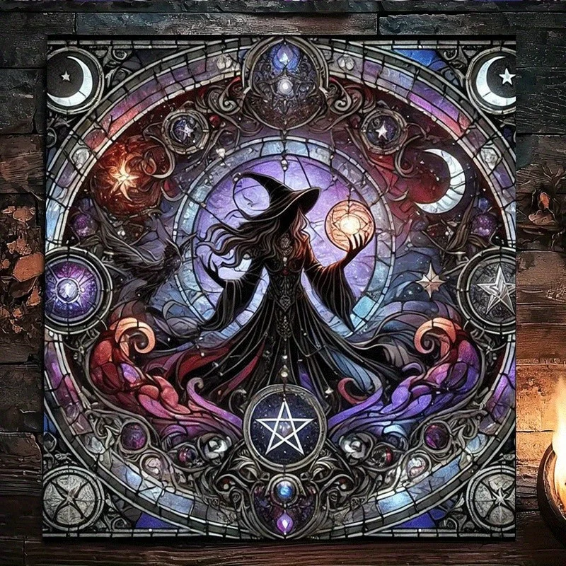 VIKAMA Bohemian Dark Style Decoration Tarot Card Tablecloth Mysterious Witch Theme Party Supplies Decoration