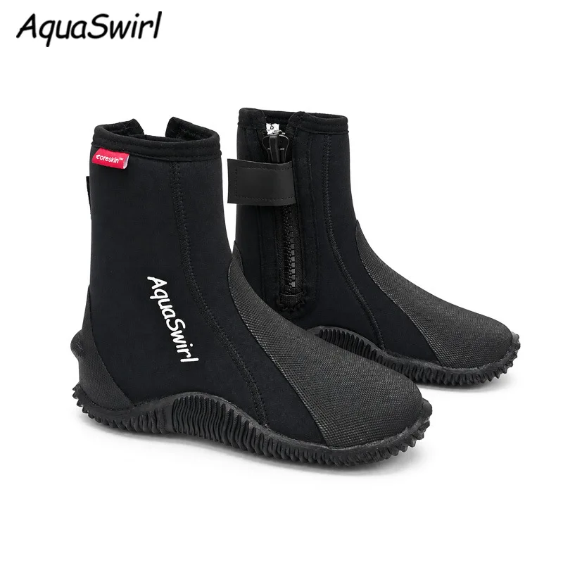 bottes-de-plongee-en-neoprene-de-5-mm-bottes-de-combinaison-avec-fermeture-eclair-laterale-pour-hommes-et-femmes-ideales-pour-le-snorkeling-la-plongee-sous-marine-les-chaussures-a-porter-pieds-nus-accessoires-de-plage
