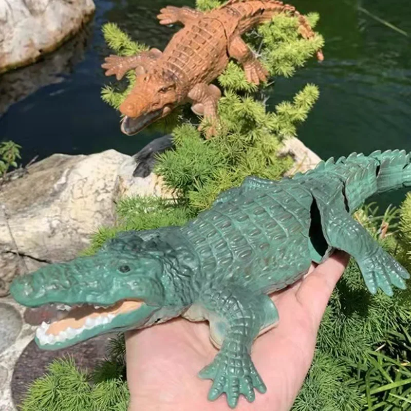 Barco de controle remoto rc crocodilo simulação elétrica controle remoto animal brinquedos aquáticos das crianças para meninos crianças presentes natal